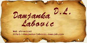 Damjanka Labović vizit kartica